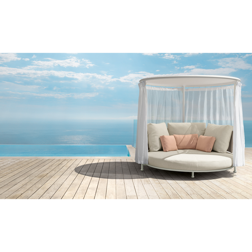 Round Canopy Daybed | Talenti Coral | Italianfurniture.com