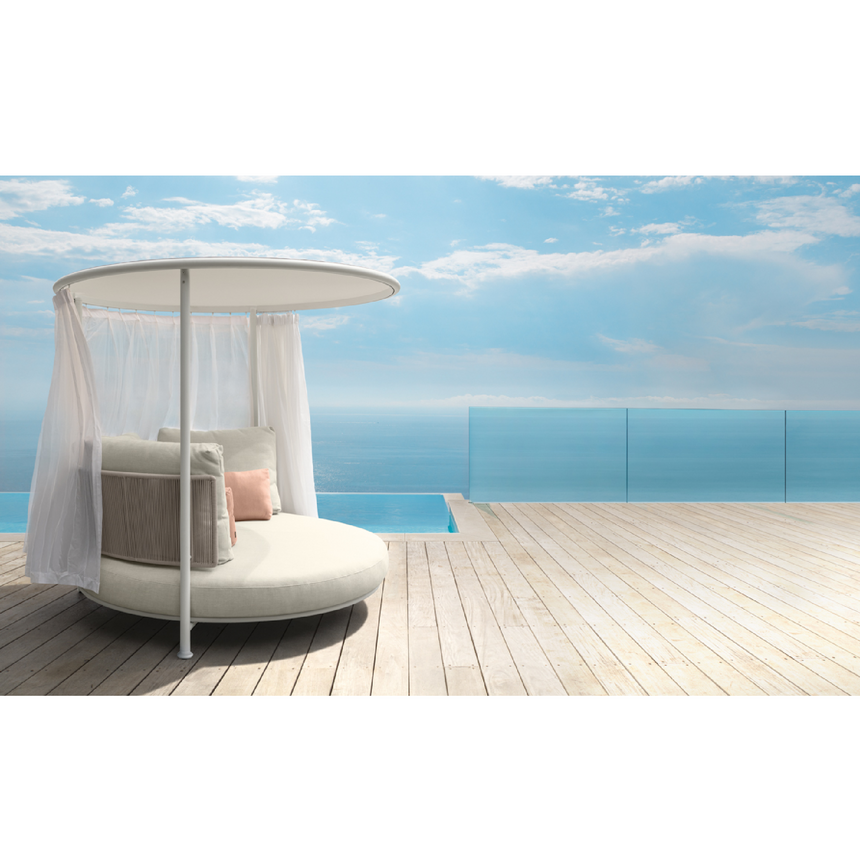 Round Canopy Daybed | Talenti Coral | Italianfurniture.com