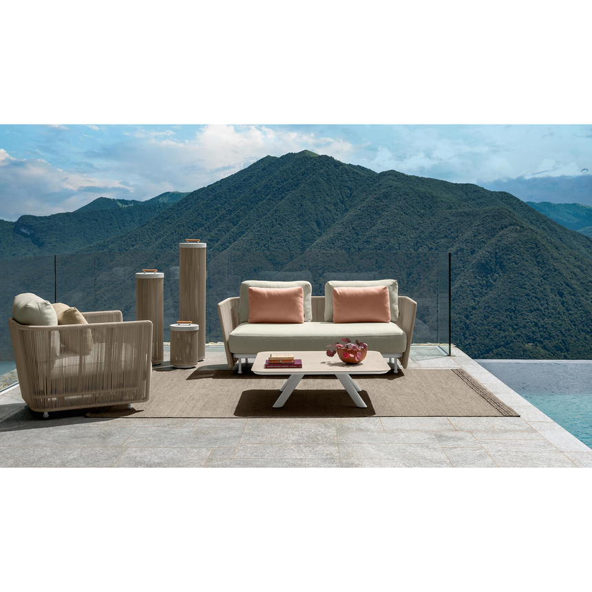 Nautical Rope 2-Seater Outdoor Sofa | Talenti Coral | Italianfurniture.com