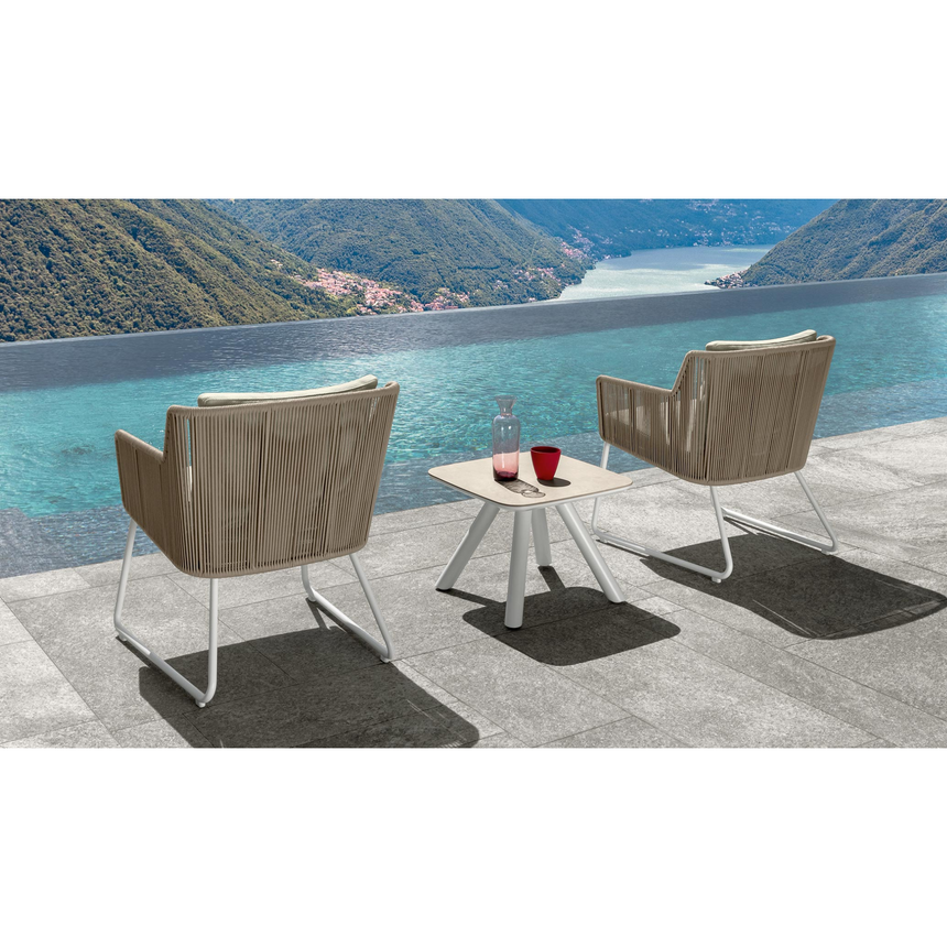 Nautical Rope Outdoor Lounge Armchair | Talenti Coral | Italianfurniture.com