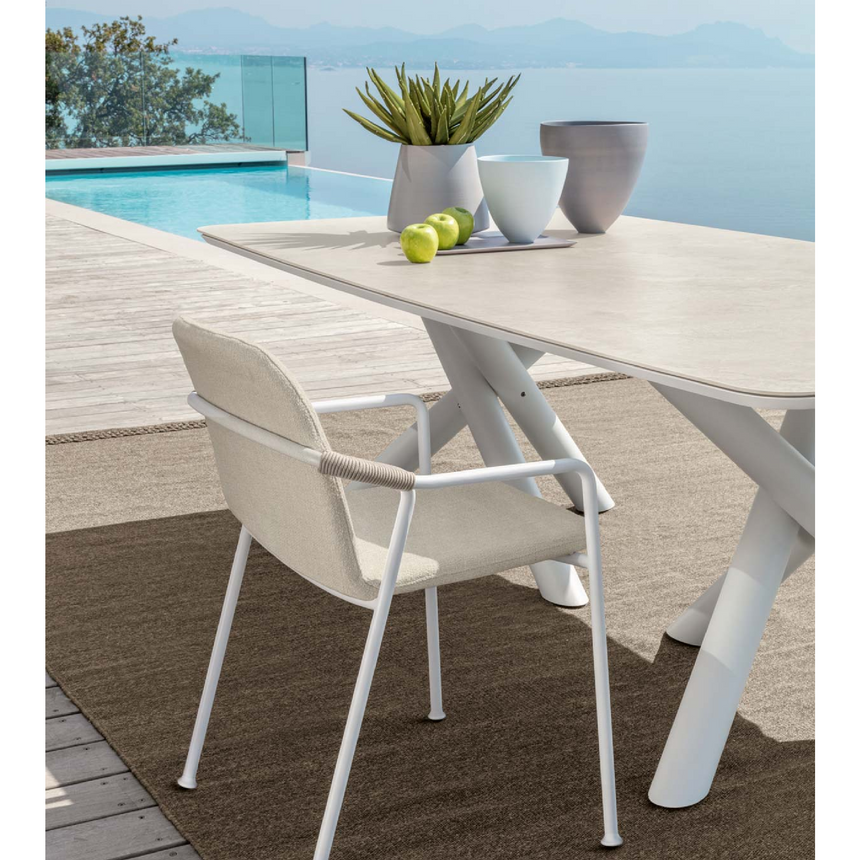 Fabric Outdoor Dining Armchair | Talenti Coral | Italianfurniture.com