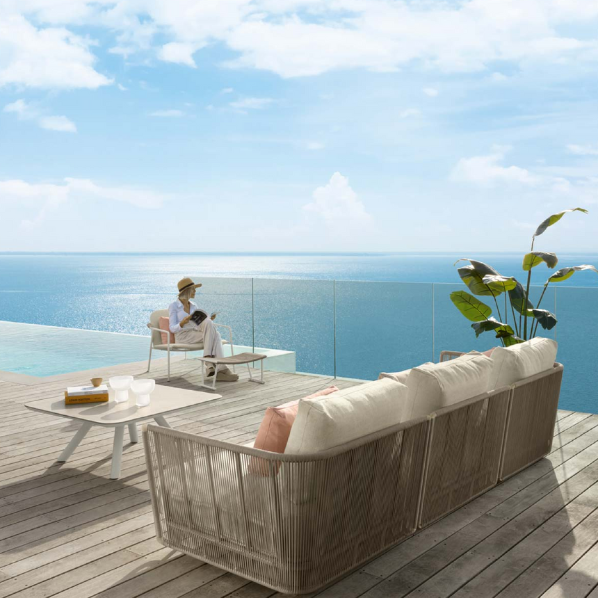 Splayed Leg Outdoor Coffe Table | Talenti Coral | Italianfurniture.com