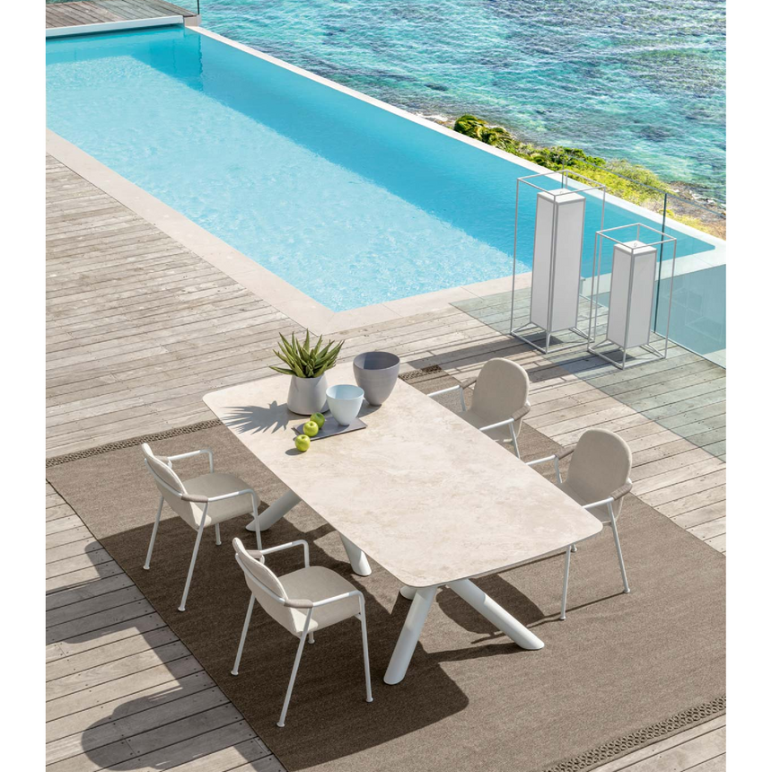 Ceramic Outdoor Dining Table | Talenti Coral | italianfurniture.com