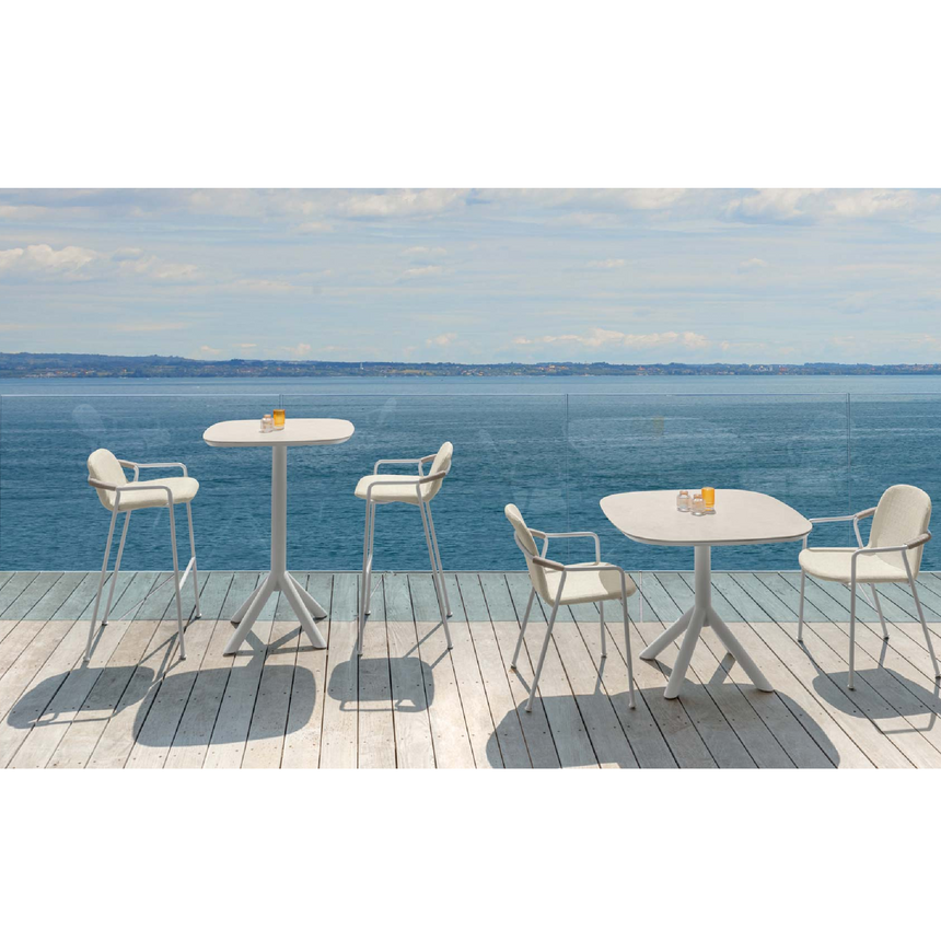 Ceramic Square Outdoor Dining Table | Talenti Coral | Italianfurniture.com