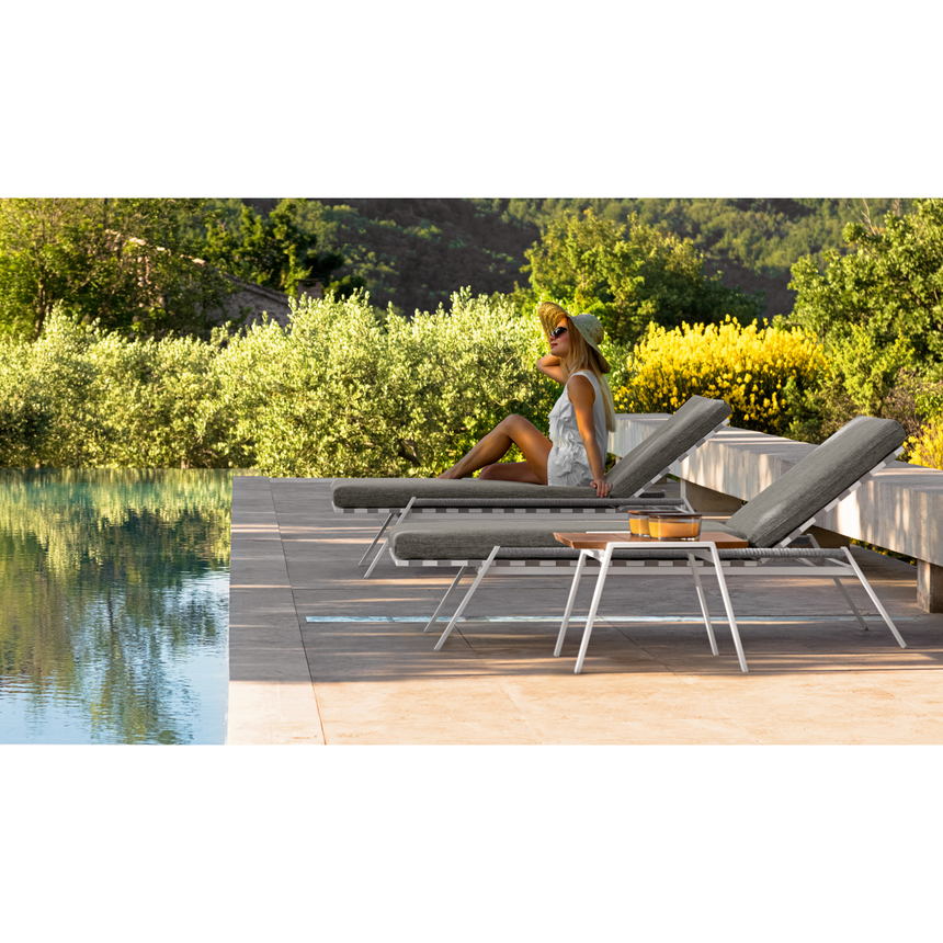 Padded Reclining Sun Lounger | Talenti Cottage | Italianfurniture.com