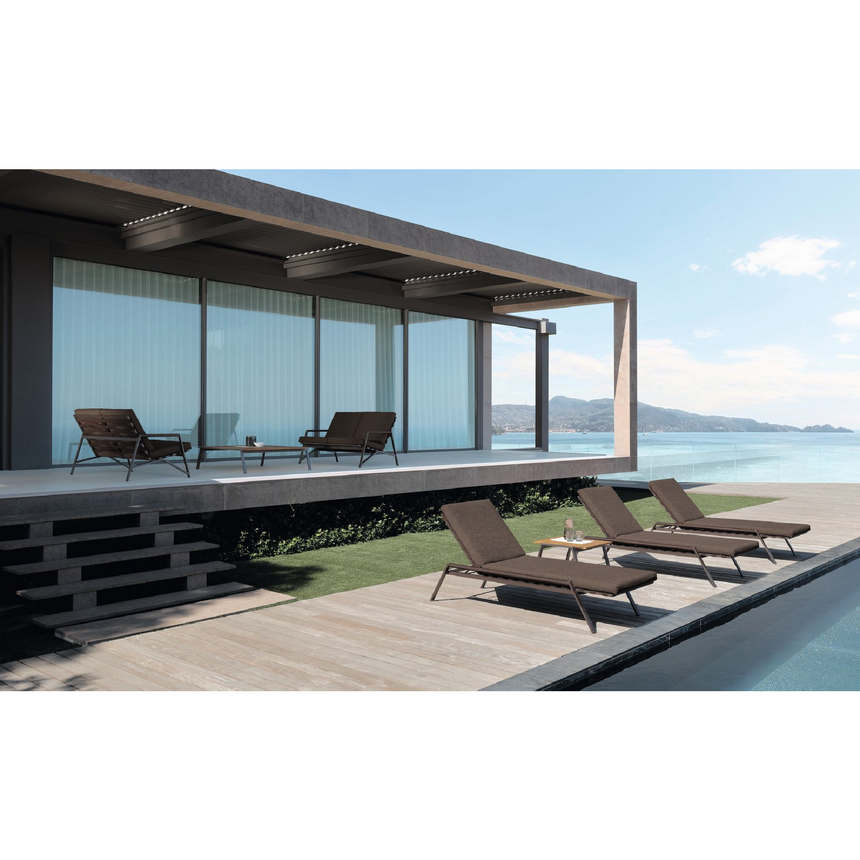 Padded Reclining Sun Lounger | Talenti Cottage | Italianfurniture.com