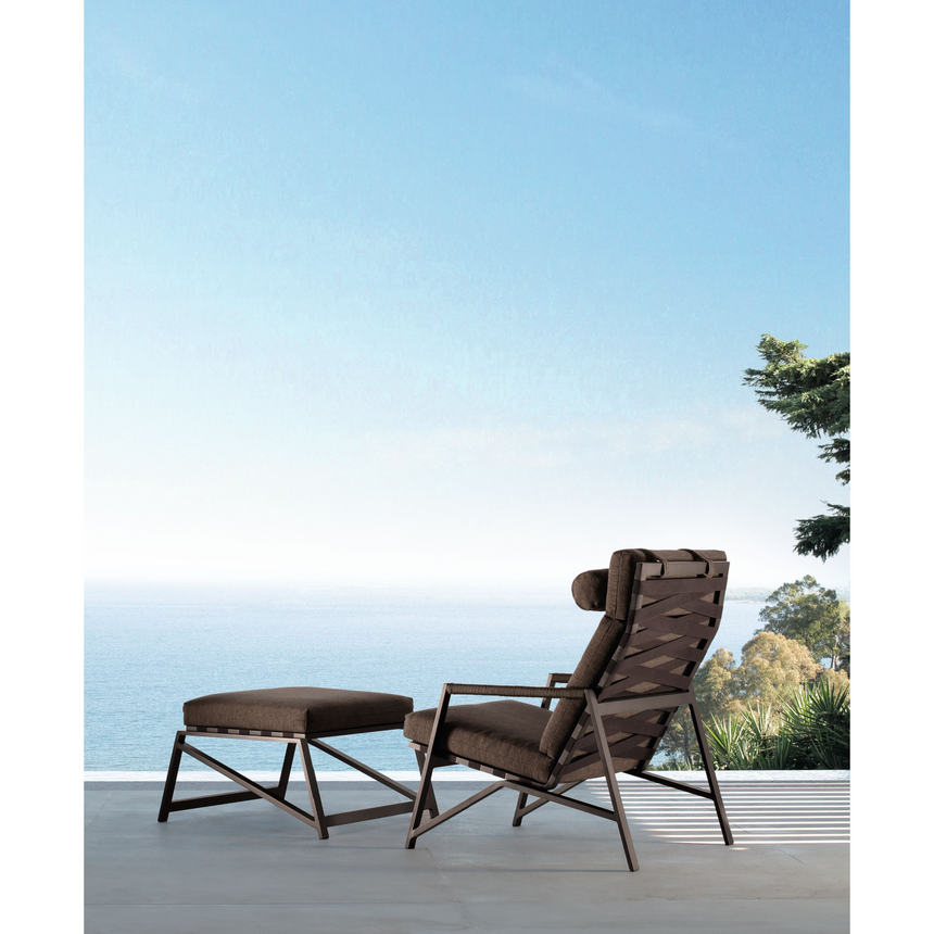 Padded Outdoor Lounge Armchair | Talenti Cottage | Italianfurniture.com