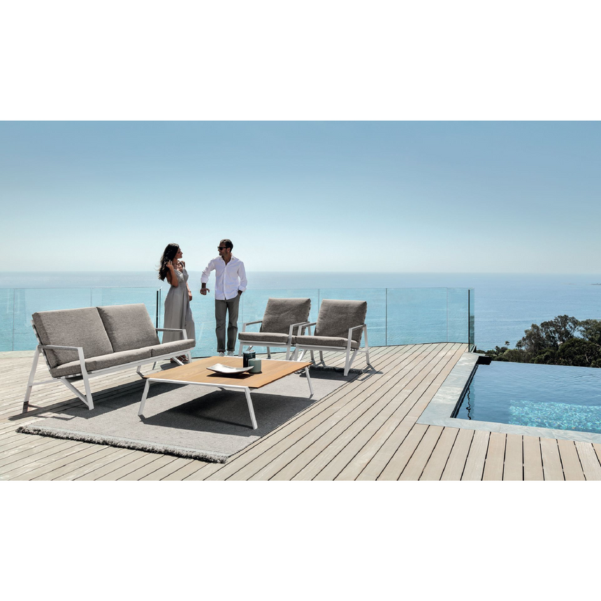 Iroko Wood Outdoor Coffee Table | Talenti Cottage | Italianfurniture.com