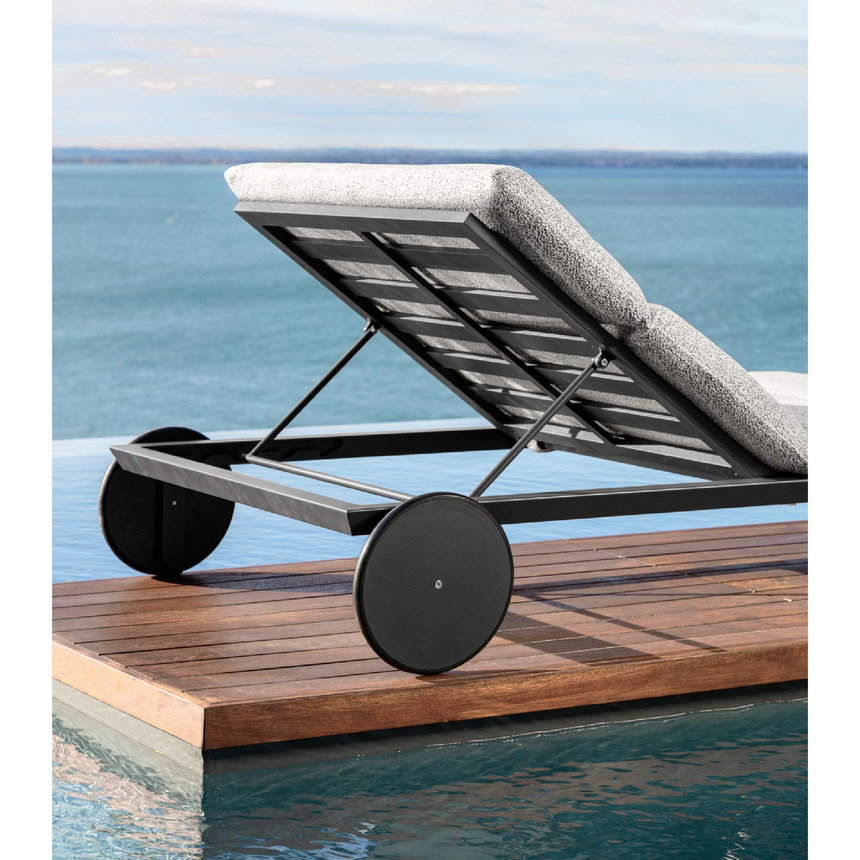 Aluminum Back-Wheeled Sun Lounger | Talenti Cruise | Italianfurniture.com