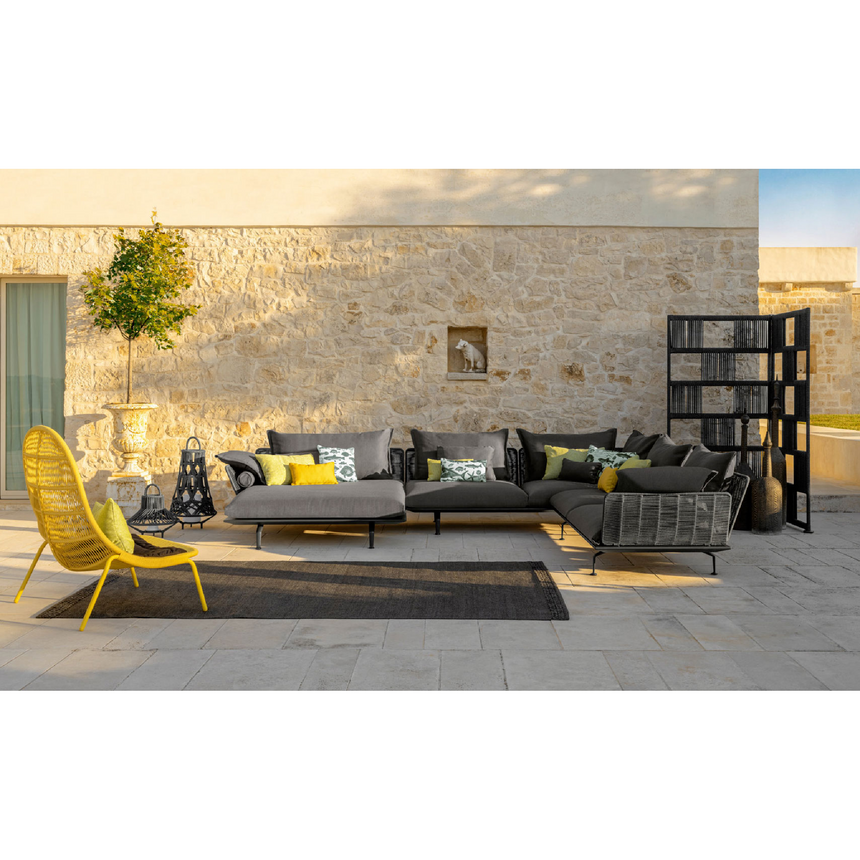 Aluminum Outdoor Square Ottoman | Talenti Cruise | Italianfurniture.com