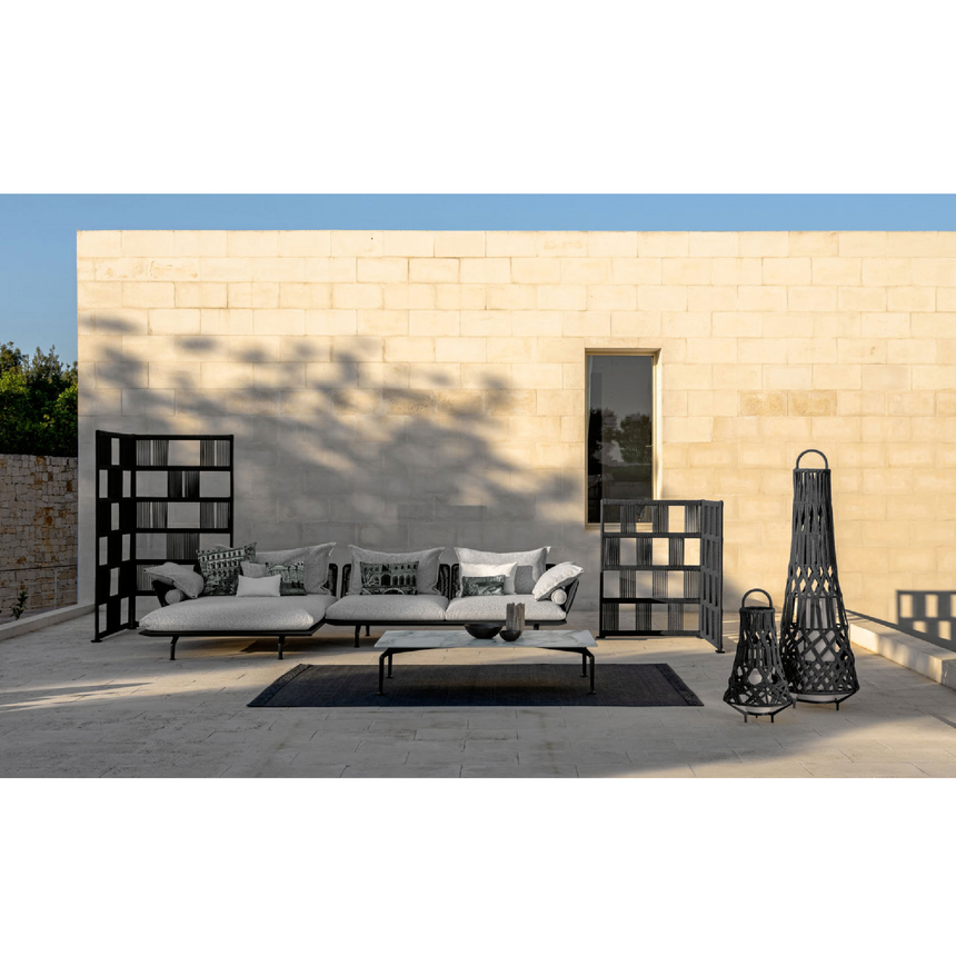 Aluminum Outdoor Square Ottoman | Talenti Cruise | Italianfurniture.com