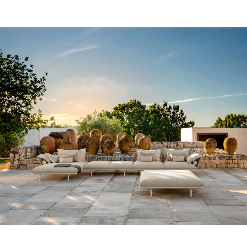 Aluminum Outdoor Square Ottoman | Talenti Cruise | Italianfurniture.com