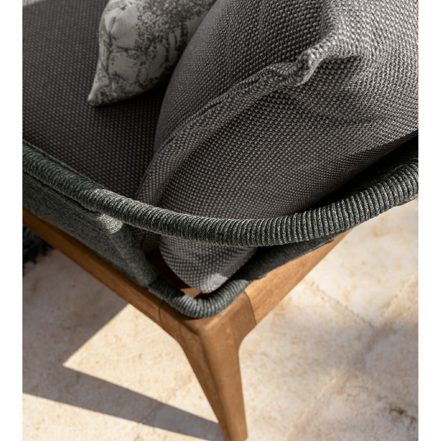 Padded Teak Outdoor 3-Seater Sofa | Talenti Cruise | Italianfurniture.com