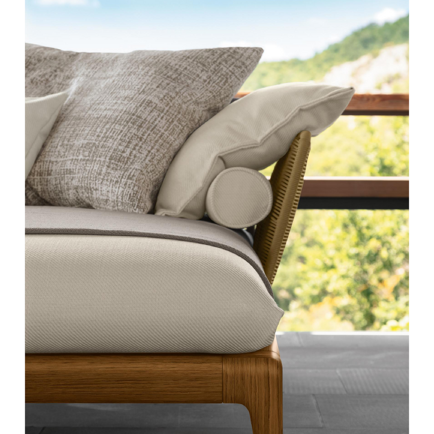 Padded Teak Outdoor 3-Seater Sofa | Talenti Cruise | Italianfurniture.com