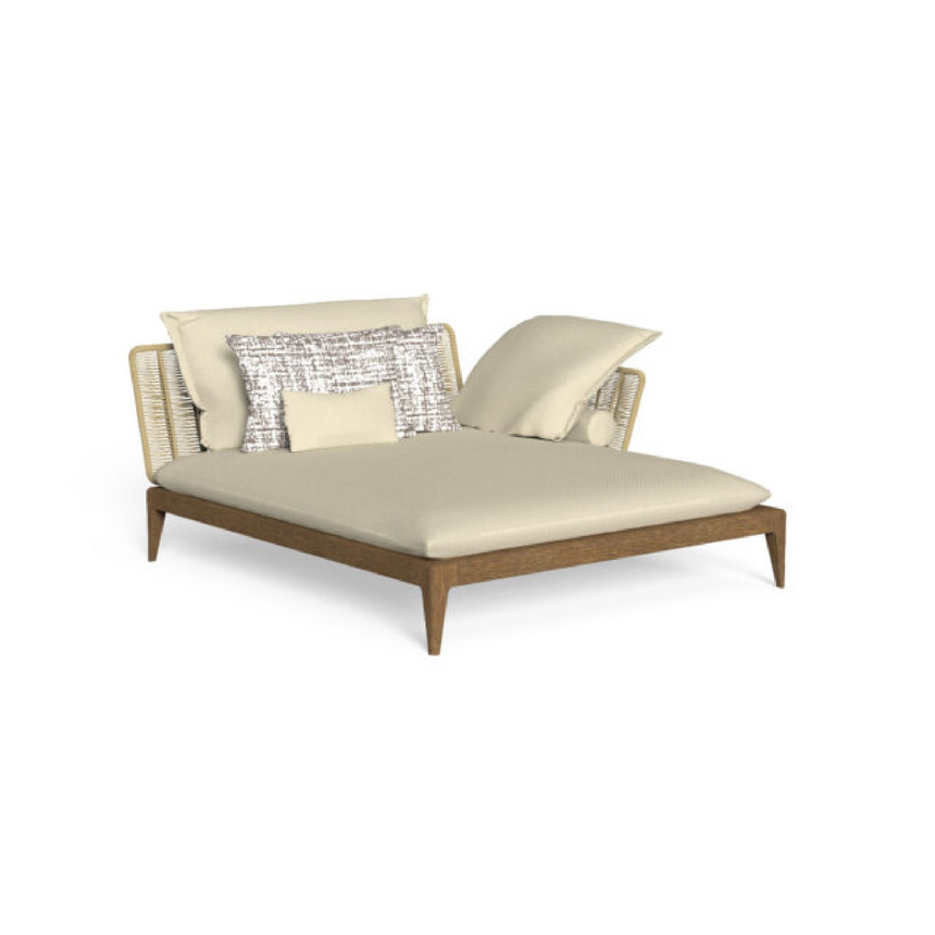 Padded Teak Outdoor Modular Sofa | Talenti Cruise | ITALIANFURNITURE.COM