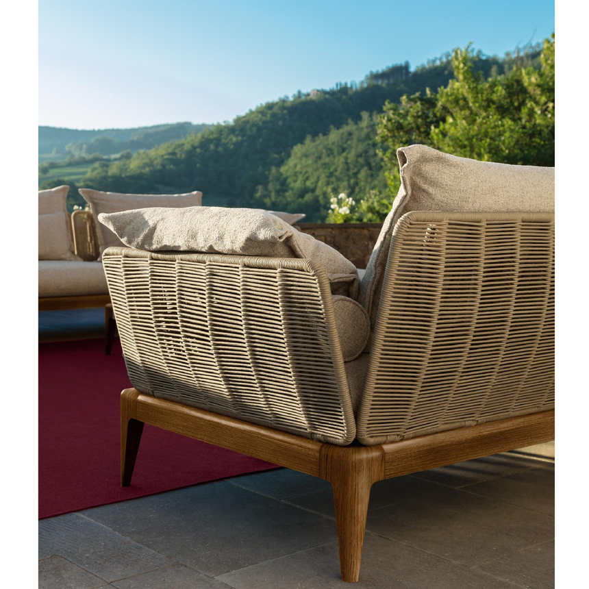 Padded Teak Outdoor Modular Sofa | Talenti Cruise | ITALIANFURNITURE.COM