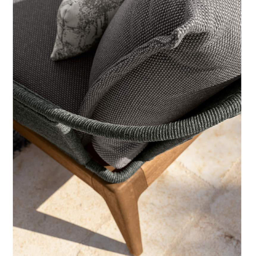 Padded Teak Outdoor Modular Sofa | Talenti Cruise | ITALIANFURNITURE.COM