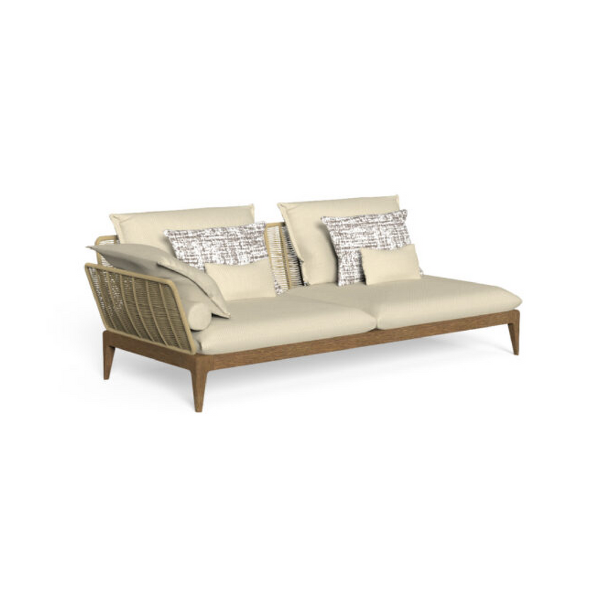 Padded Teak Outdoor Modular Sofa | Talenti Cruise | ITALIANFURNITURE.COM