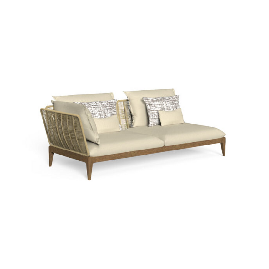 Padded Teak Outdoor Modular Sofa | Talenti Cruise | ITALIANFURNITURE.COM