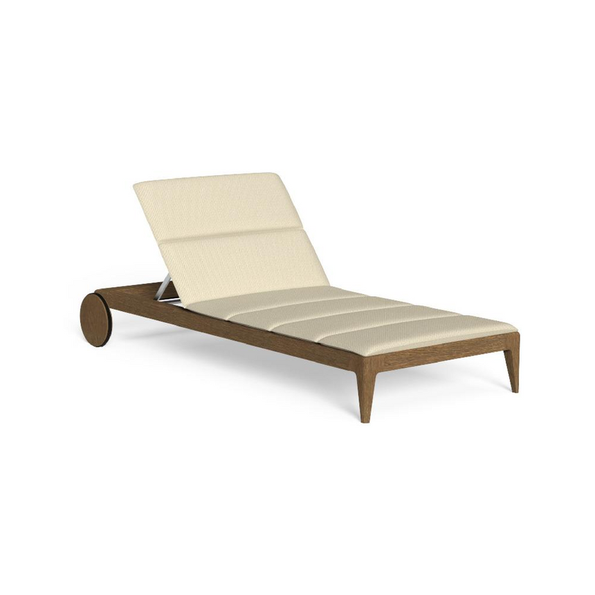 Teak Back-Wheeled Sun Lounger | Talenti Cruise | Italianfurniture.com