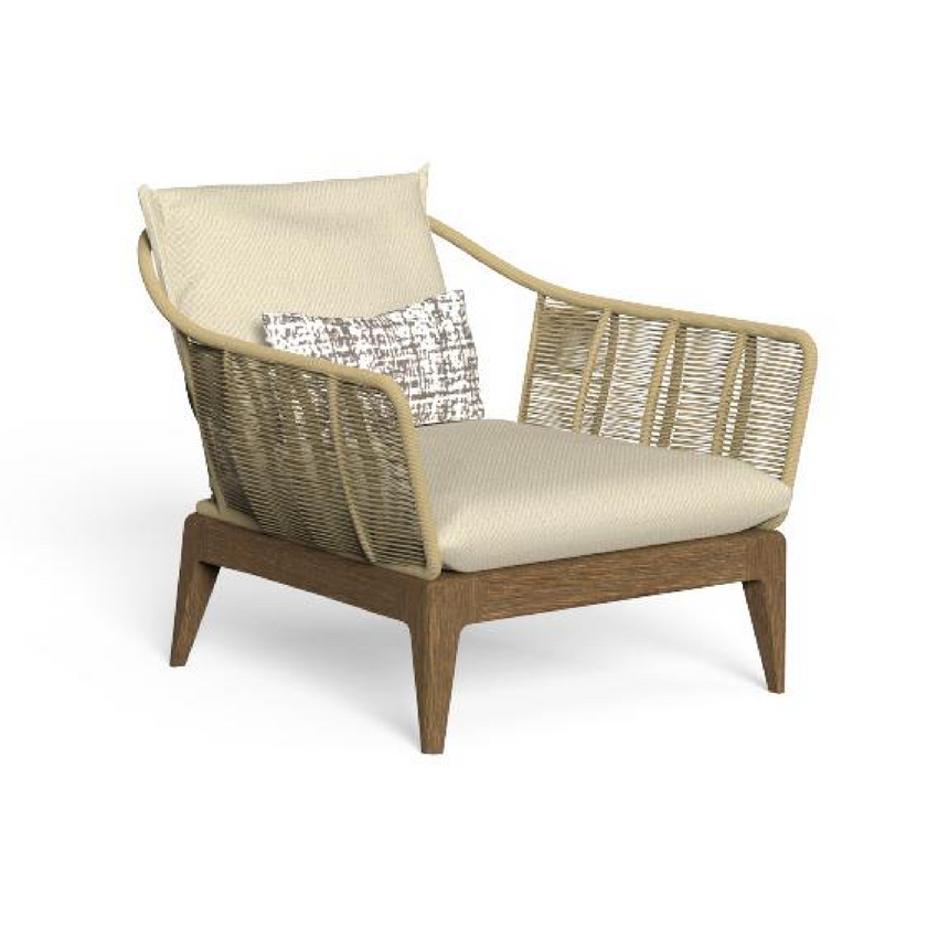 Padded Teak Outdoor Living Armchair | Talenti Cruise | Italianfurniture.com
