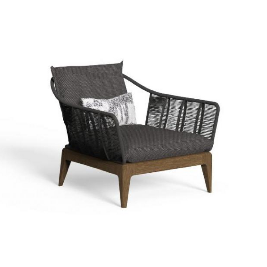 Padded Teak Outdoor Living Armchair | Talenti Cruise | Italianfurniture.com