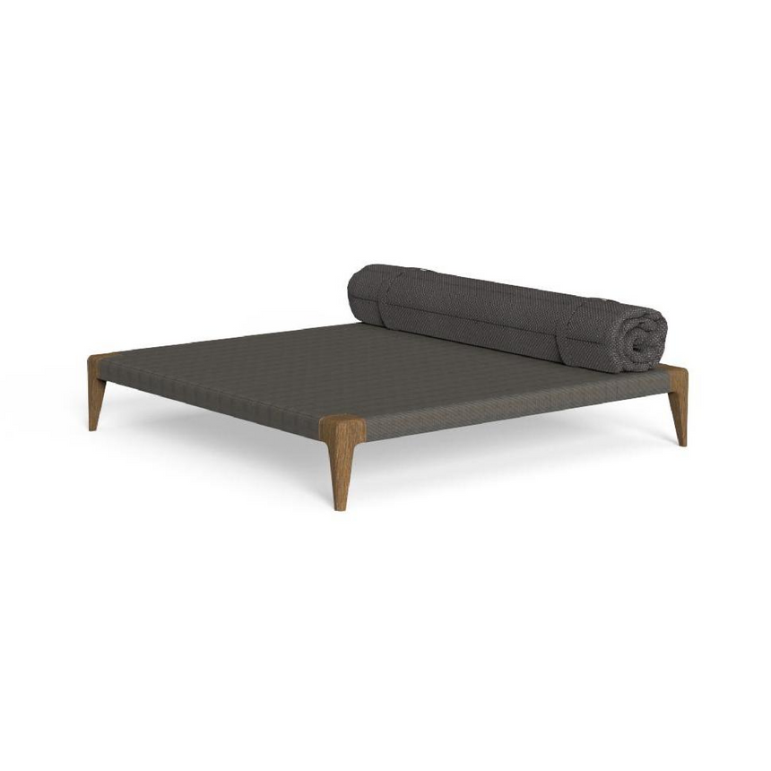 Padded Teak Outdoor Ottoman | Talenti Cruise | Italianfurniture.com