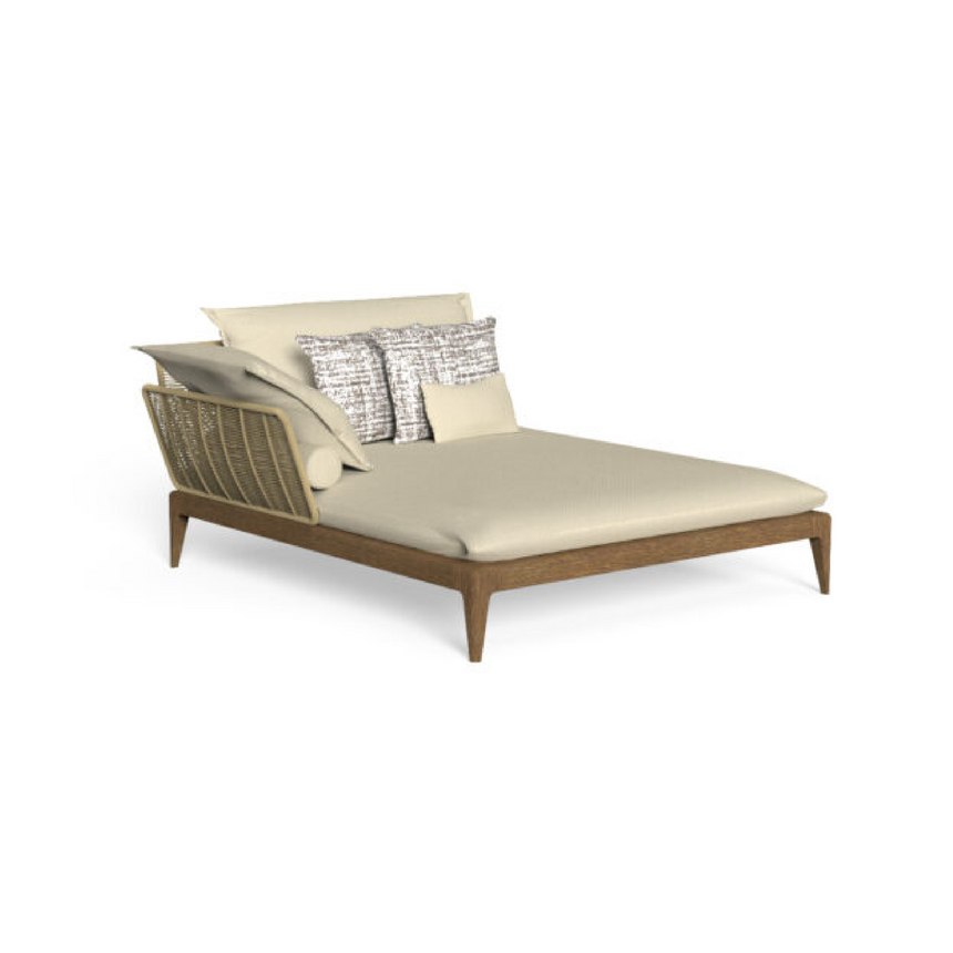 Padded Teak Outdoor Modular Sofa | Talenti Cruise | ITALIANFURNITURE.COM