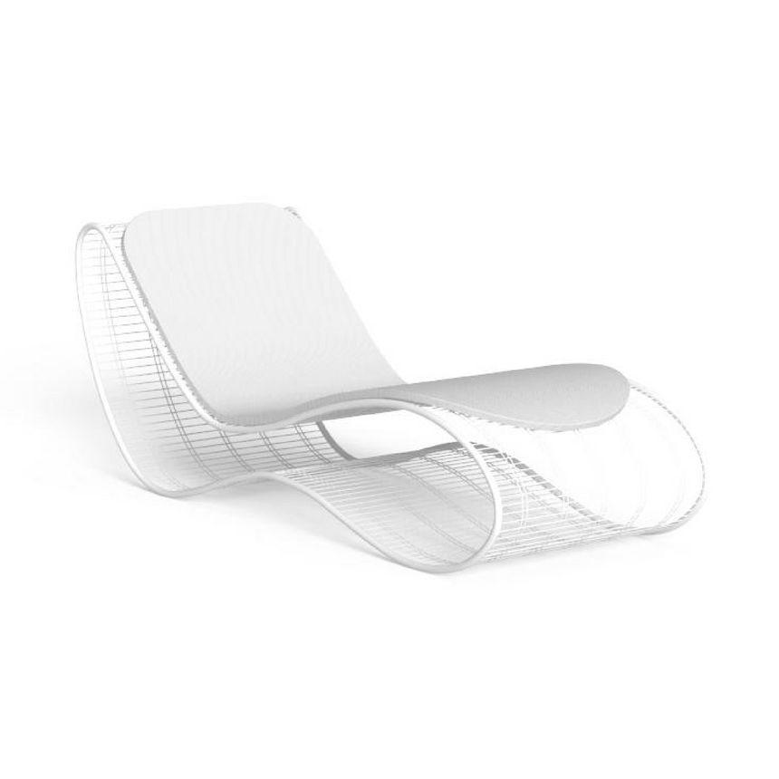 Steel Rods Curved Sun Lounger | Talenti Breez | Italianfurniture.com