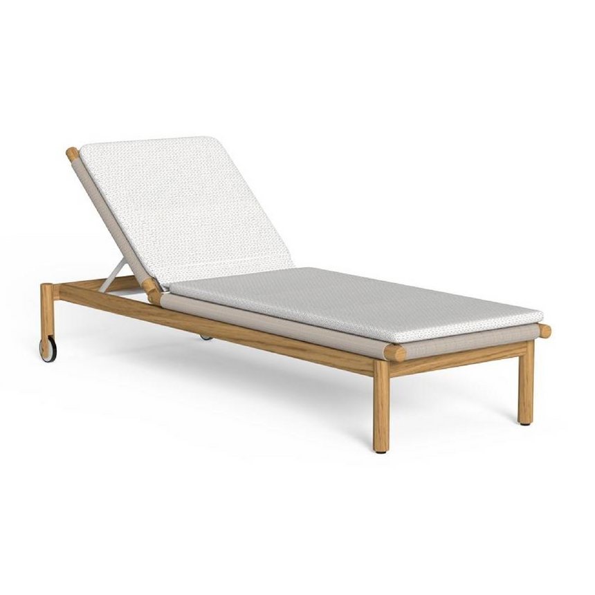Padded Teak Sun Lounger | Talenti Dolcevita | Italianfurniture.com