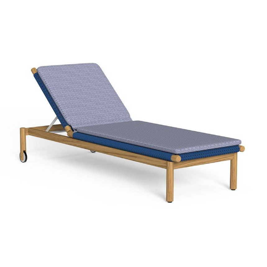 Padded Teak Sun Lounger | Talenti Dolcevita | Italianfurniture.com