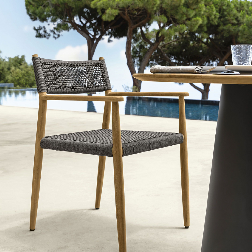 Weave Rope Outdoor Dining Armchair | Talenti Dolcevita | Italianfurniture.com