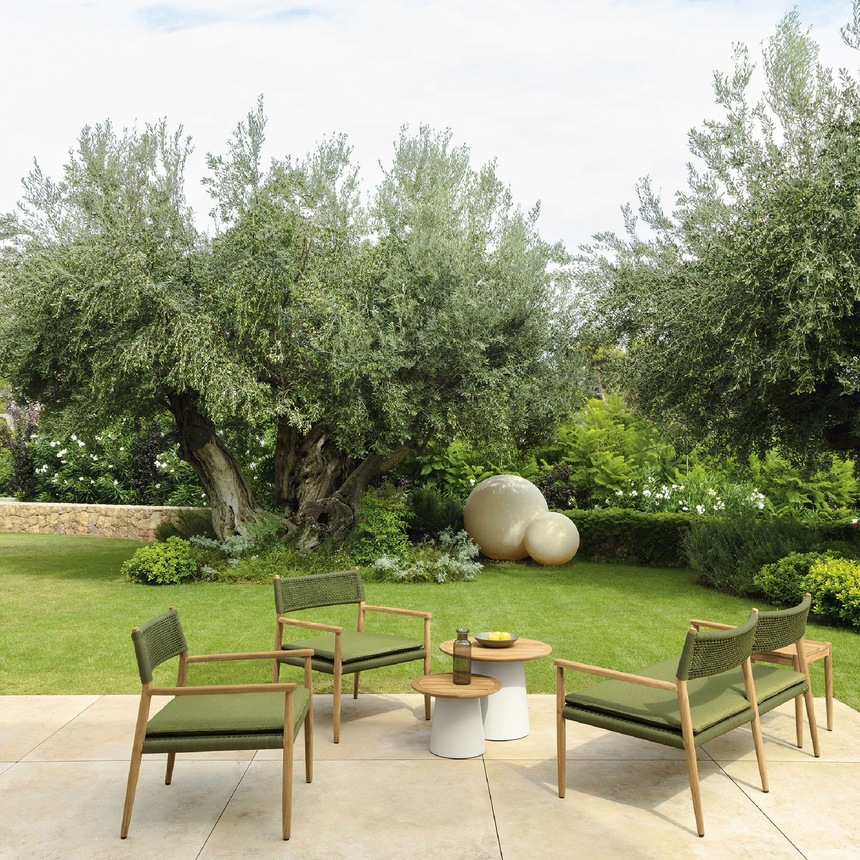 Round Teak Outdoor Coffee Table | Talenti Dolcevita | Italianfurniture.com