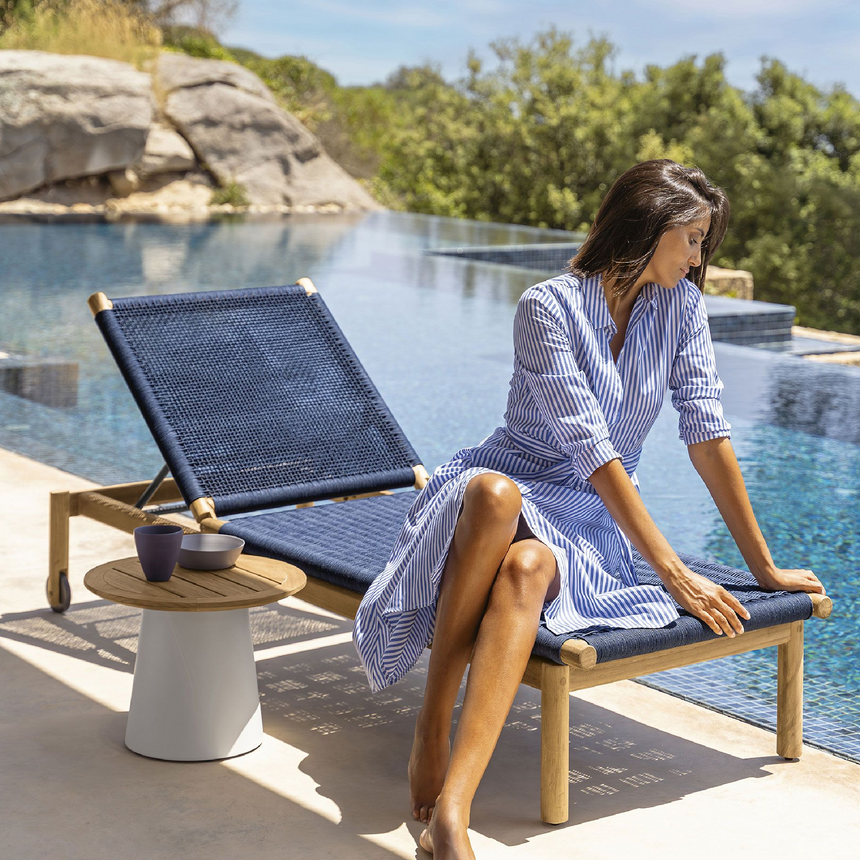 Round Teak Outdoor Coffee Table | Talenti Dolcevita | Italianfurniture.com