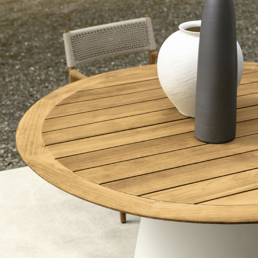 Round Teak Outdoor Dining Table | Talenti Dolcevita | Italianfurniture.com