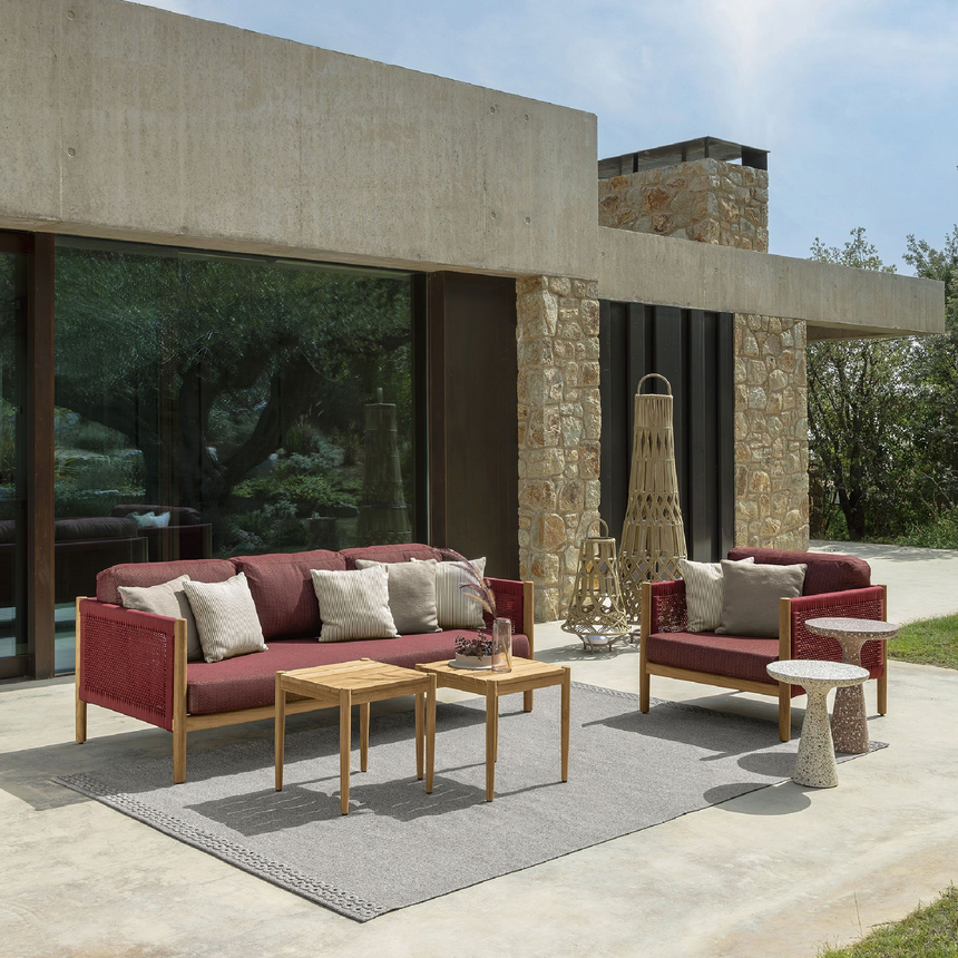 Square Teak Outdoor Side Table | Talenti Dolcevita | Italianfurniture.com