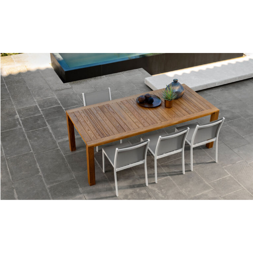 Slatted Wood Outdoor Dining Table | Talenti Ebi | Italianfurniture.com