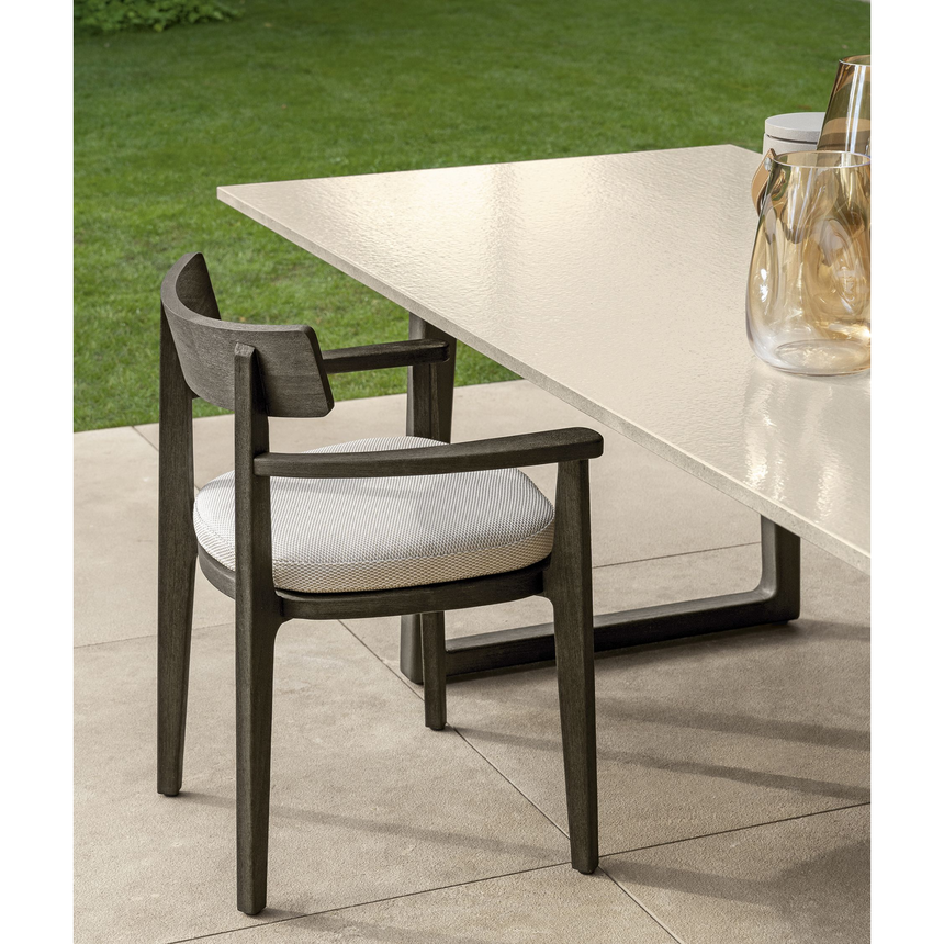 Wooden Padded Outdoor Dining Chair | Talenti Ever | Italianfurniture.com