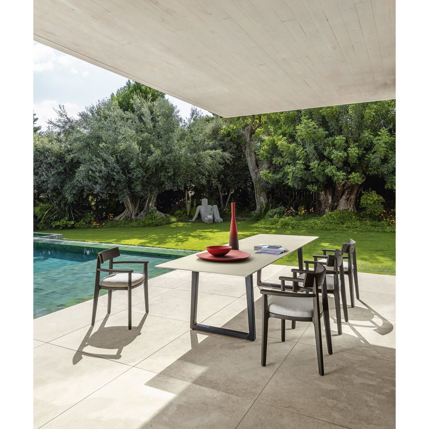 Wooden Padded Outdoor Dining Chair | Talenti Ever | Italianfurniture.com