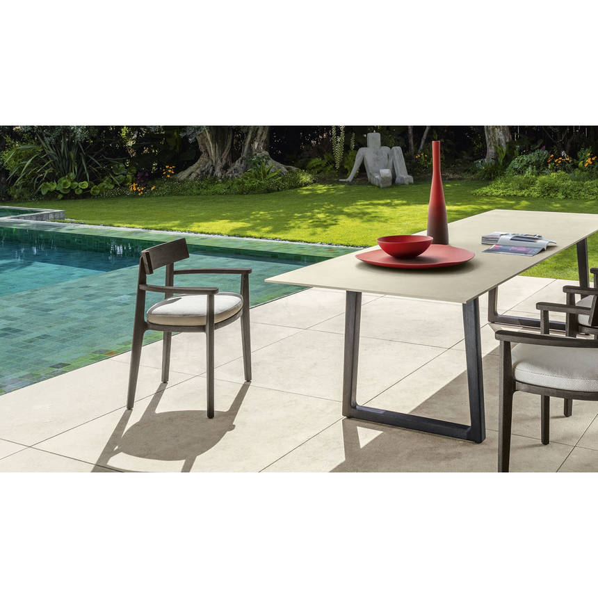 Wooden Padded Outdoor Dining Chair | Talenti Ever | Italianfurniture.com