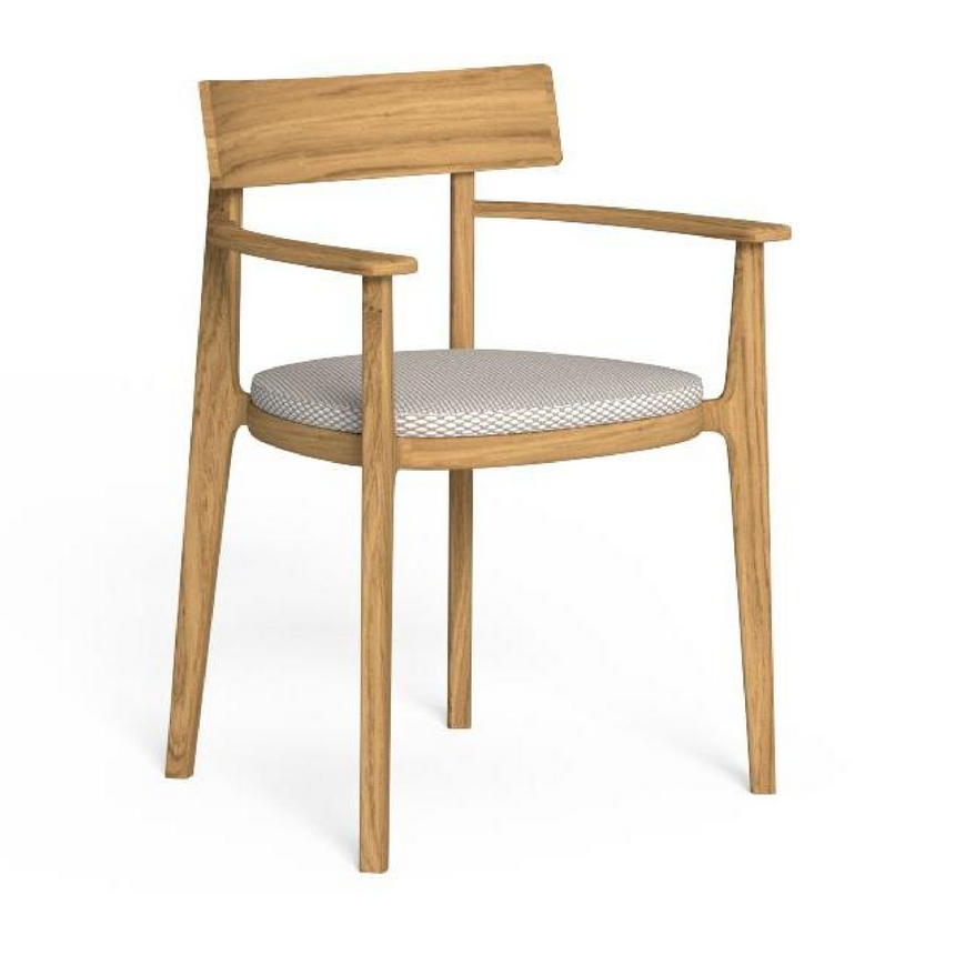 Wooden Padded Outdoor Dining Chair | Talenti Ever | Italianfurniture.com