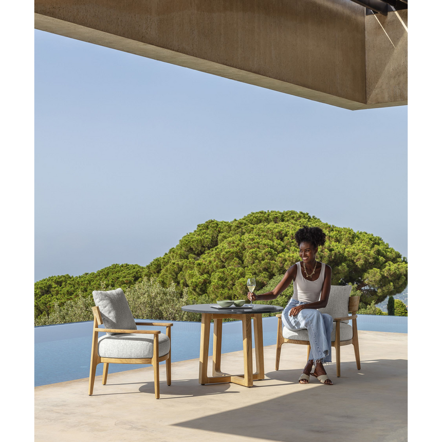 Wooden Round Outdoor Dining Table | Talenti Ever | Italianfurniture.com