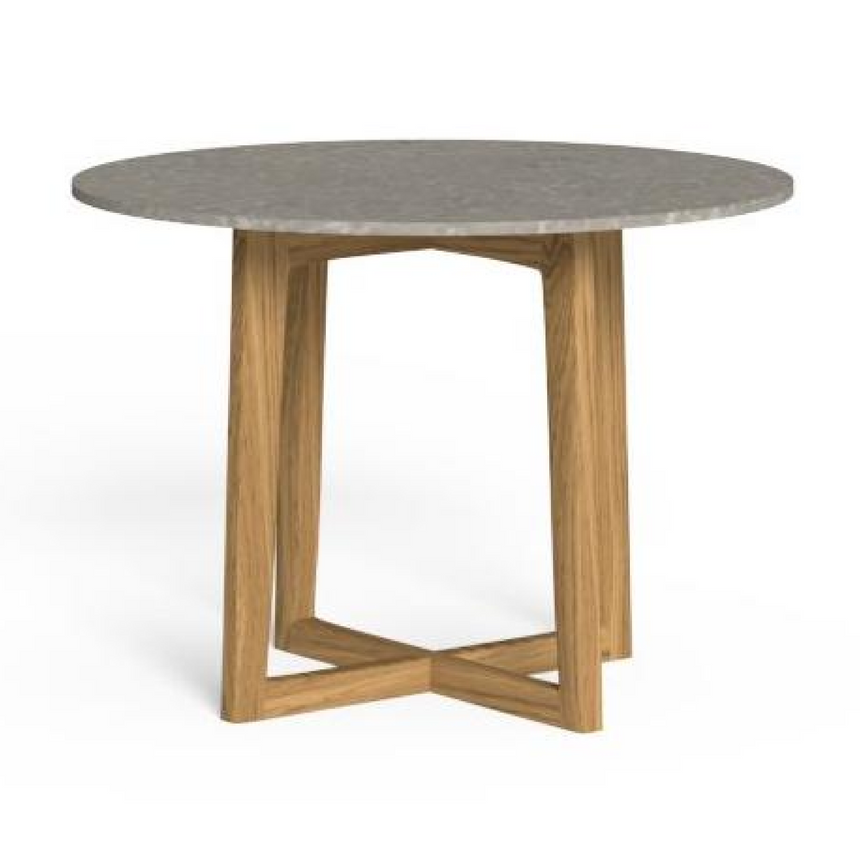 Wooden Round Outdoor Dining Table | Talenti Ever | Italianfurniture.com