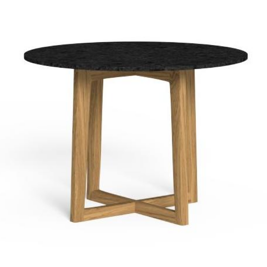 Wooden Round Outdoor Dining Table | Talenti Ever | Italianfurniture.com