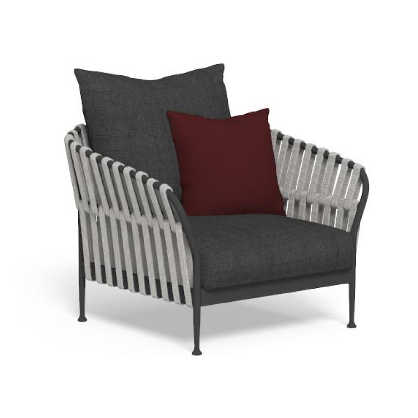 Outdoor Padded Rope Lounge Armchair | Talenti Frame | Italianfurniture.com