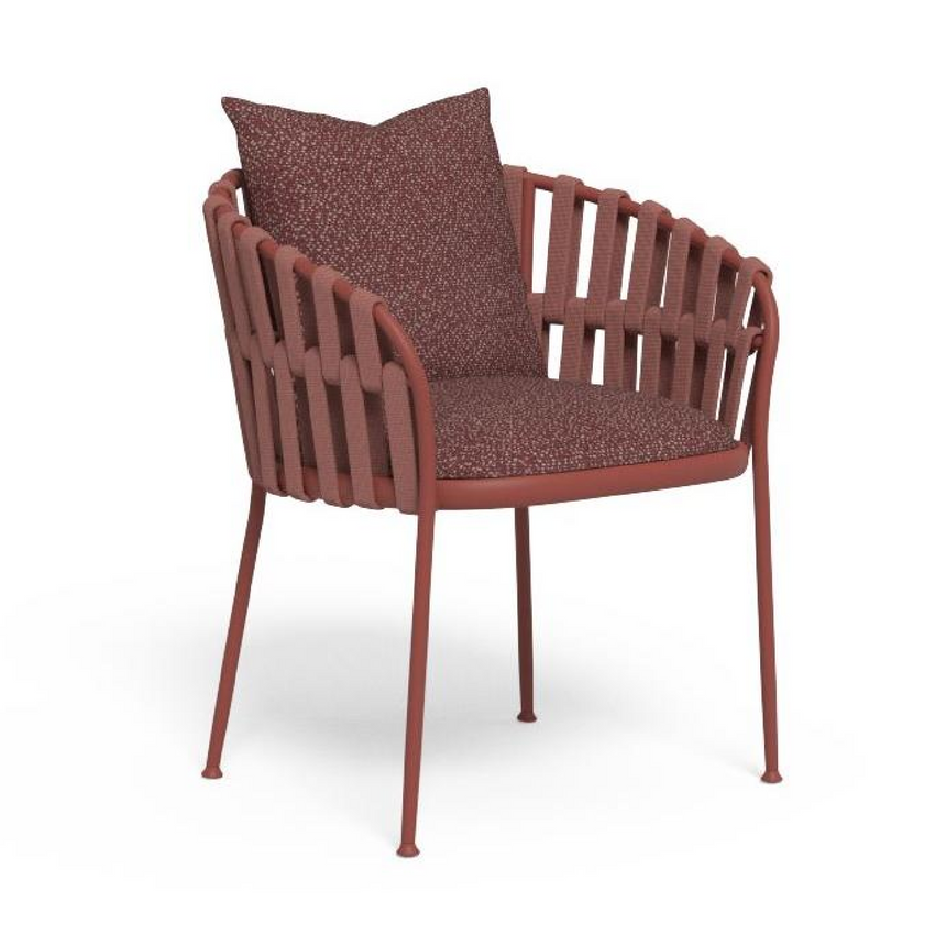 Outdoor Padded Rope Dining Armchair | Talenti Frame | Italianfurniture.com
