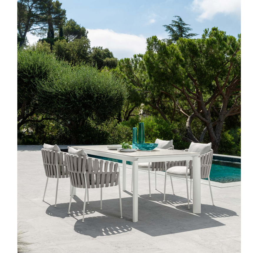 Outdoor Padded Rope Dining Armchair | Talenti Frame | Italianfurniture.com