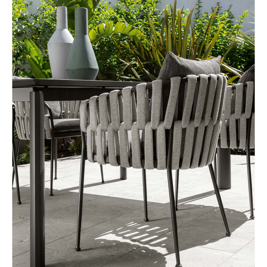 Outdoor Padded Rope Dining Armchair | Talenti Frame | Italianfurniture.com