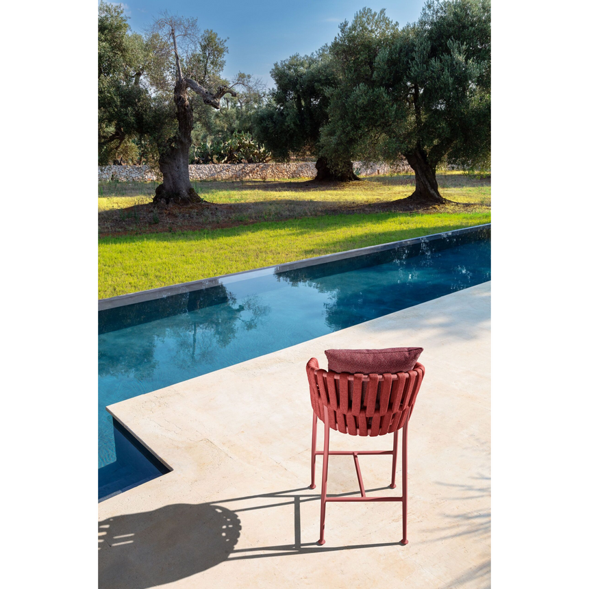 Outdoor Padded Rope Bar Stool | Talenti Frame | Italianfurniture.com