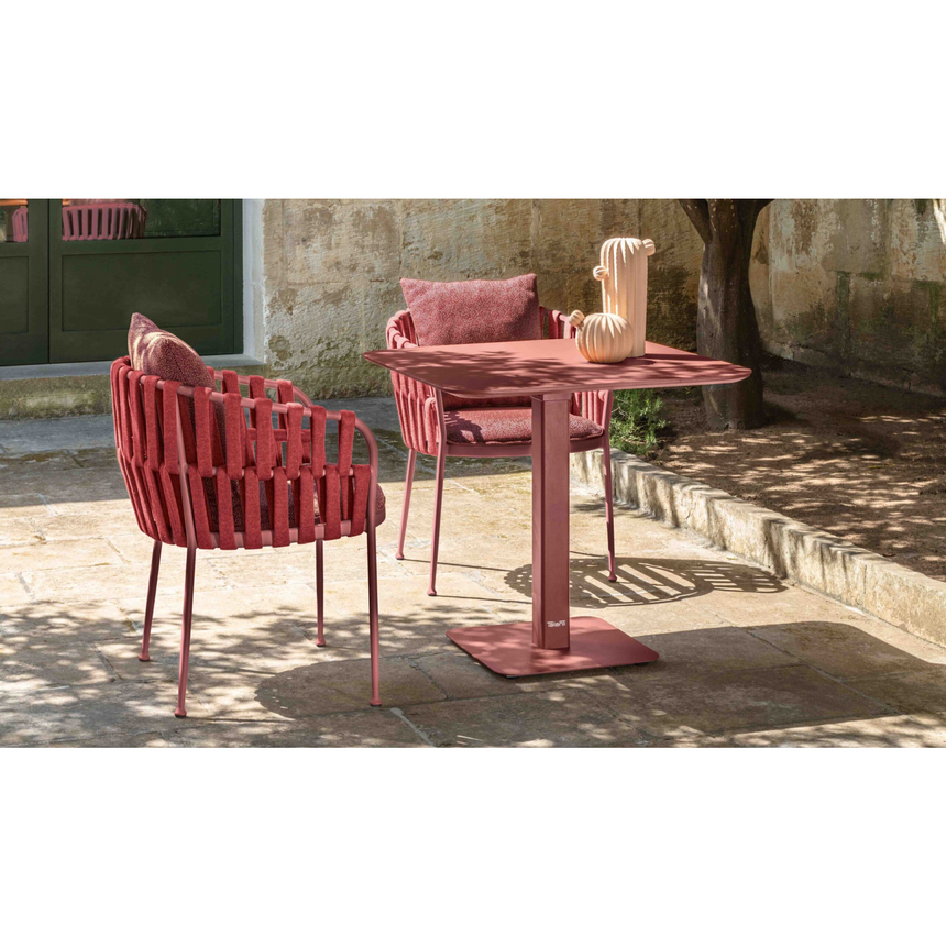 Outdoor Square Pedestal Folding Table | Italianfurniture.com
